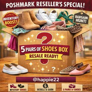 5 PAIRS OF SHOES MYSTERY BOX – RESALE READY!